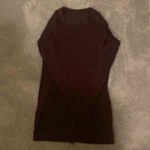 EUC lululemon run swiftly long sleeve in maroon